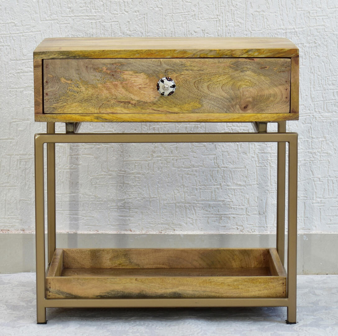 SamDecors-Rustic White EVE Side Table